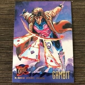 X-Men ’95 Fleer Ultra trading card: X-Men Blue Team: Gambit #96